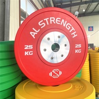Plaques de musculation pour la gym, plaques de bumper colorées pour haltères, plaques de poids en caoutchouc, haltères olympiques unisexes