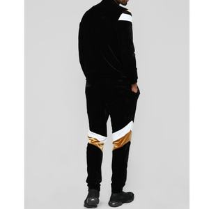 Conjuntos Deportivos de Terciopelo a Rayas para Hombre, Estilo Urbano, Corte Ajustado, Personalizados, al por Mayor - Product Image 4