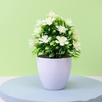 Plantes artificielles en pot, plantes vertes en plastique, décoration florale pour la maison, salon, bureau, mini arbre de la fortune décoratif