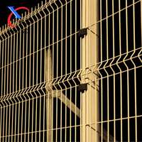 Clôture en treillis soudé galvanisé durable et économique, pliée en 3D, pour jardin extérieur, revêtement PVC, panneau de clôture triangulaire 3D