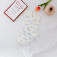 Chaussettes mi-mollet pour femmes - Coton, Cartoonish, Mignon, Polyvalent, Haute qualité, Chaussettes tendance