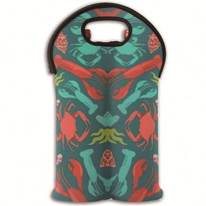Sublimation Printing Promotional Neoprene Wine Tote Bag Wine <b>Bottle</b> Holder for 750ML*2 - Product Image 5