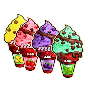 Custom Printed Soft Touch Plastic Packaging Funny Irregular Special Shaped 3.5G <strong>Cookie</strong> Die <strong>Cut</strong> Zip Lock Smell Proof Mylar Bags - Product Image 2