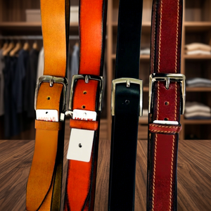 Men's Custom Cow Hide Leather Printed Casual Belt Solid Eco-Friendly Heavy Duty Steel Square Buckle <b>Lightweight</b> - Product Image 5