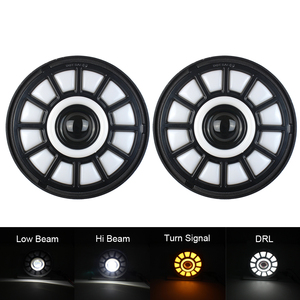 Para <span class=keywords><strong>Lada</strong></span> <span class=keywords><strong>4x4</strong></span> Niva <span class=keywords><strong>Urban</strong></span> Bronto faro 7 pulgadas motocicleta faro DRL luces de señal de giro compatibles con Jeep JK TJ - Product Image 2