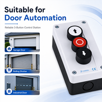 Boîtier de commande momentané à 3 boutons (ouvrir/arrêter/fermer) IP54 pour porte de garage et volet roulant XDL25-BE334