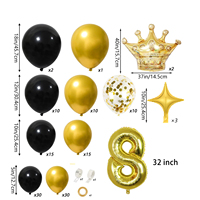 Ballons à thème couronne pour la décoration de fête d'anniversaire