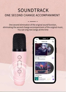 Low Price Children Toys New Product Portable Black Blue <strong>Pink</strong> Wireless <strong>Microphone</strong> with Speakers
