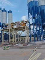 Pabrik Beton Bekas, Pabrik Pencampur Beton Rekondisi, Pabrik Batching Beton Remanufaktur HZS60 60m3/h Siap Pakai