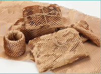 Rouleau de papier kraft alvéolé personnalisé en couleurs marron, noir, blanc pour emballage cadeau et emballage protecteur artisanal