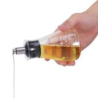 Distributeur d'huile et de vinaigre Chefshere en gros, bouteille en verre borosilicate de 235 ml avec bouchon en silicone pour la conservation de la fraîcheur en cuisine