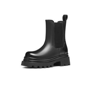 <span class=keywords><strong>Stivali</strong></span> Chelsea in pelle da donna Custom Premium resistenti Casual per uso esterno tinta unita con motivo nudo alla caviglia per l'estate autunno inverno - Product Image 5