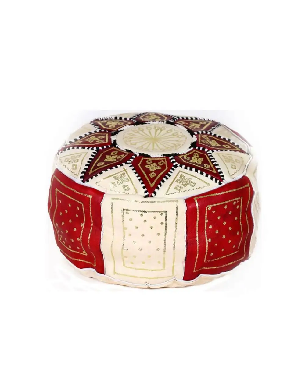 Grosir Tatami Cushion Pad/ Pouf Ottoman Pouf Maroko Kulit Poof Ottoman Footstool untuk Hotel Villa Dekorasi Rumah