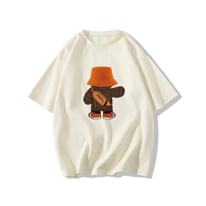 เสื้อยืดผ้าฝ้ายหนานุ่มสำหรับผู้หญิง ผ้า 100% ลายพิมพ์ด้วยความร้อน ทนทาน ชุดนอนคุณภาพสูง ป้องกันการเกิดขุย ไซส์พลัส - Product Image 1