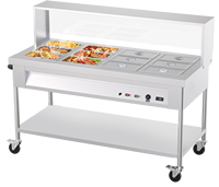 Table de service alimentaire électrique isolée en acrylique, type bain-marie, 1,5 kW, 30-85, garantie 180 jours, restauration rapide