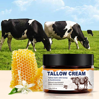Balsem Perawatan Kulit Pemutih Melembapkan dengan Kolagen, Madu, Gliserin, dan Lemak Sapi dari Sapi yang Diberi Makan Rumput, Krim Kaya Vitamin untuk Wajah dan Tubuh, Semua Jenis Kulit