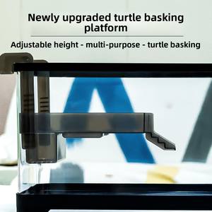 Support de bain rectangulaire créatif populaire pour tortues avec rampes <span class=keywords><strong>d</strong></span>'escalade, île flottante et escaliers pour l'aménagement paysager des aquariums - Product Image 5