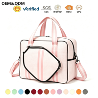 Sac de sport YCW personnalisé, imperméable, grande capacité, pour pickleball, en polyester, avec bandoulière réglable, fermeture éclair, design tendance