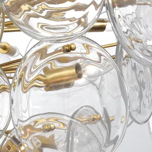 Yihao haut de gamme personnalisé Style européen verre et métal salon doré grande suspension <span class=keywords><strong>Loire</strong></span> Extra Large lustre - Product Image 2