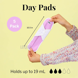 Toallas Sanitarias de Algodón con Logotipo Personalizado, Almohadillas Absorbentes para Uso Diario, Aptas para Uso Nocturno, a Prueba de Fugas - Product Image 2