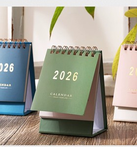 Custom Logo Desk Calendar with Standing Flip Design Spiral Coil Binding <strong>365</strong> <strong>Days</strong> New Yearly Monthly Table Calendar Printing - Product Image 2