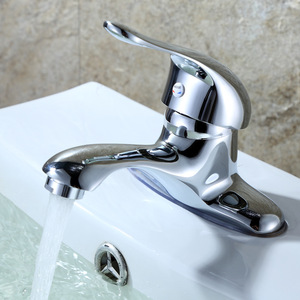 Robinet de lavabo monocommande à poser sur comptoir, 3 trous, avec cartouche céramique, corps en cuivre, pour lavabo de salle de bain - Product Image 1