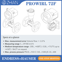 Flowmeter Vortex Endress+Hauser E+H Prowirl 72F Original Baru dari Stainless Steel untuk Pengukuran Aliran Gas, Uap, dan Cairan