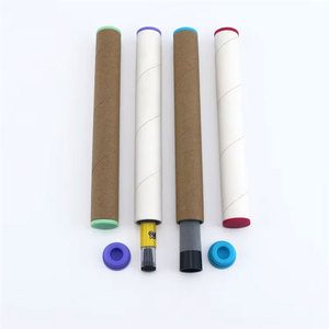 135mm Straight Kraft Paper Tube Custom Design Printed Cigar Paper Tube Packaging Tobacco Storage Smoking Products - Product Image 1