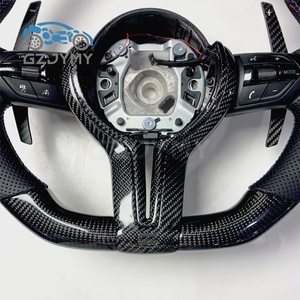 Volante in Fibra di Carbonio con LED per BMW Serie G20 G30, in Pelle Traforata con Cuciture Tricolore <span class=keywords><strong>M</strong></span> e Finiture in Carbonio per Corse - Product Image 5