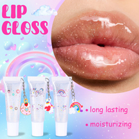 Gloss à lèvres OEM avec logo personnalisé, gloss à lèvres repulpant, végan et sans cruauté, avec lumière dans le miroir, gloss à lèvres repulpant à haute brillance