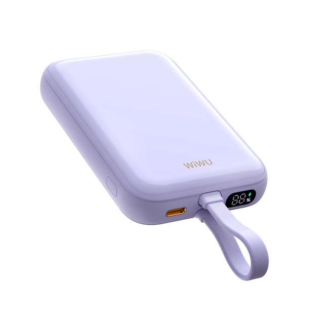 WiWU High Quality 10000mAh Mini Power Bank 20W Fast Charging LED Display Portable Magnetic Phone Charger and Phone Holder