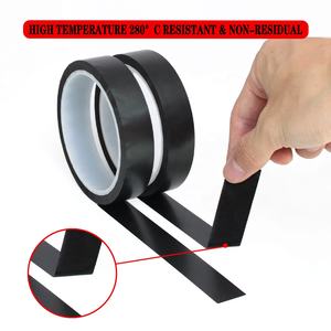 Tahan panas suhu tinggi isolasi baterai memblokir cahaya Polimida hitam Film <span class=keywords><strong>Pi</strong></span> perekat silikon kapton pita - Product Image 2