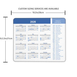 Tappetini per <span class=keywords><strong>mouse</strong></span> in gomma impermeabili e antiscivolo personalizzati all'ingrosso per calendari <span class=keywords><strong>2026</strong></span> - Product Image 3