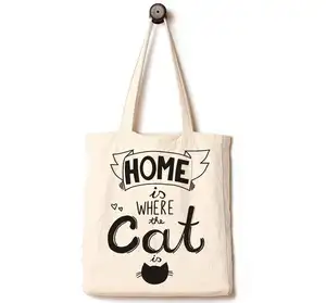 Factory Direct Sale Fasion Customized Logo Large Size Cotton Canvas Tote Shopping Bag For Women