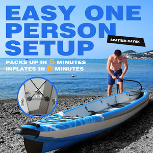 Spatium Nuevo Lanzamiento <span class=keywords><strong>Mejor</strong></span> <span class=keywords><strong>Kayak</strong></span> de Pesca Inflable Barato Tándem para 2 Personas Sit on Top en Venta - Product Image 5