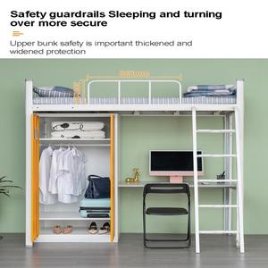High Quality Steel Metal <b>Bed</b> Student <b>Beds</b> with Desk Locker Storage - Product Image 2