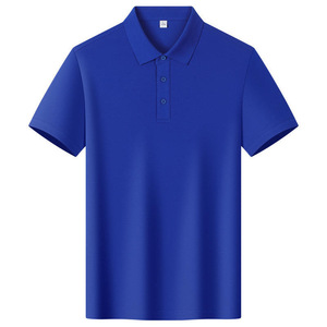Polo à manches courtes en coton antistatique pour homme, col classique, vêtements de travail d'été, gris, bleu, noir, marine, rouge, orange, 230g, 21 fils - Product Image 2