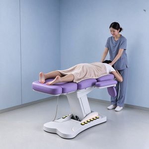 Chaise d'examen médicale esthétique inclinable électrique moderne à 3 moteurs, table de massage de spa, lit de beauté cosmétique pour le visage - Product Image 2
