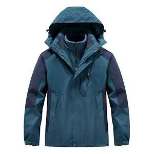Men's <b>Parka</b> Windbreaker <b>Waterproof</b> Hooded Outdoor <b>Jacket</b> With Detachable Inner Layer For Hiking And Camping - Product Image 4