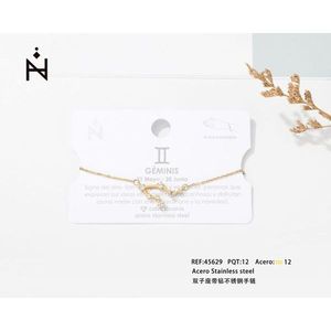 Bracelet en acier inoxydable Gemini 12 mm, diamant, minimaliste, unisexe, à porter au quotidien - Product Image 1