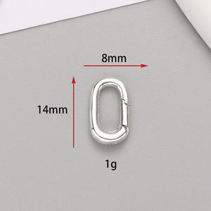 Bán Buôn 12Mm 7 Mm Hình Bầu Dục Hình Chữ Nhật O Hình Dạng Vòng Clasp 925 Sterling Bạc Phụ Kiện Trang Sức Chuyển Đổi Clasp - Product Image 3