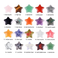 Mini étoile pentagonale cristal naturel Agate 15mm Non poreux bijoux à bricoler soi-même coque de téléphone portable cheveux cristal accessoires de mode