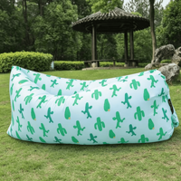 Canapé gonflable au design moderne, pliable, portable, en tissu Oxford, marque QFH, modèle HW14, pour le camping et les pique-niques