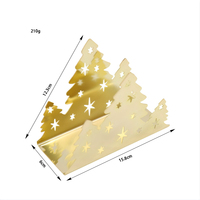 Porte-serviettes en acier inoxydable, distributeur en forme de sapin de Noël avec découpes en forme d'étoile