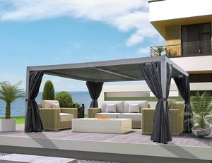 Ace Gazebo extérieur pour piscine <span class=keywords><strong>de</strong></span> <span class=keywords><strong>jardin</strong></span> avec auvent d'ombrage Gazebo à persiennes <span class=keywords><strong>en</strong></span> aluminium Pergola - Product Image 5