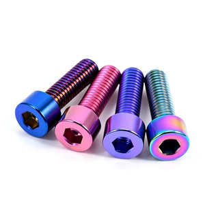 Tornillos hexagonales de <span class=keywords><strong>titanio</strong></span> anodizado ligeros y coloridos para modificación de bicicletas - Product Image 1