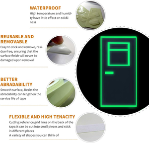 Luminous Tape Glow in the Dark Tape Non-Toxic Fluorescent Glow Tape Waterproof Stickers for Stairs Walls Steps <strong>Sign</strong>