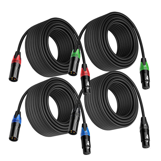 OEM Color Xlr Connector Microphone Cable Plug Nickel Plated Male to Double 2 Xlr Microphone Dmx Cable Microphone Cable