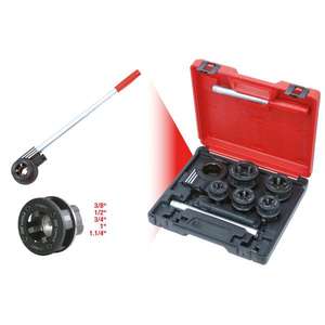 KS <b>TOOLS</b> - 903.3300 <b>Threading</b> <b>tool</b> kit, 3/8''-1.1/4'' (8 pcs) - EAN 4042146123836 <b>THREADING</b> AND GROOVING - Product Image 2