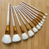 Fourniture directe en stock résine céramique peinture artisanat brosse laine ordinaire S n ° 1-20 manche en bois nylon poils cheveux matériel